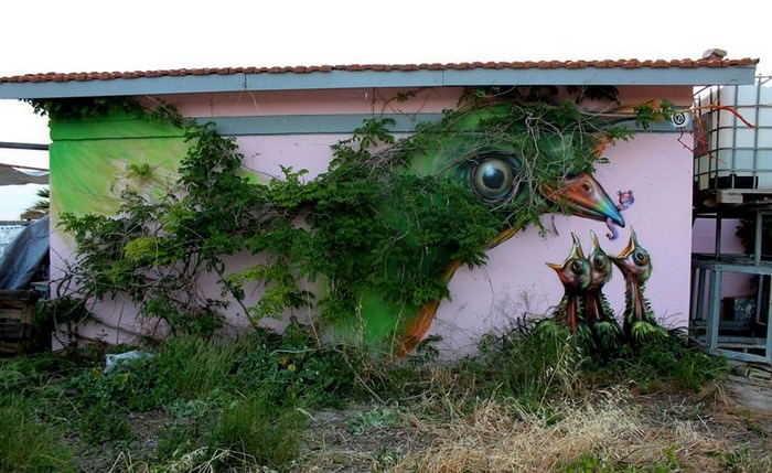 street art using environment