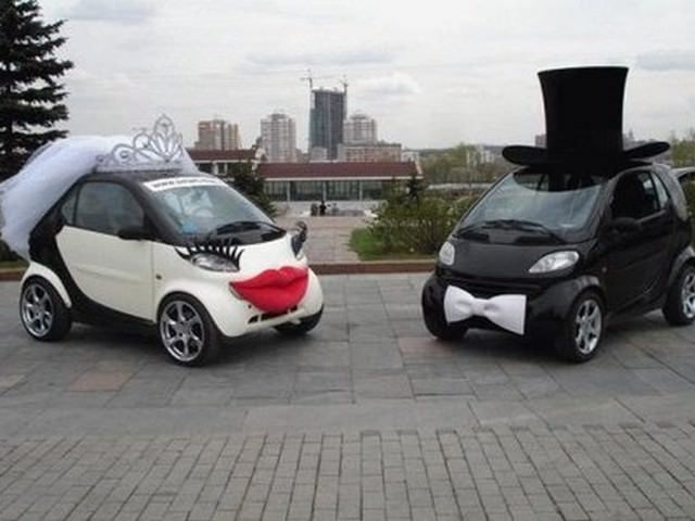 crazy wedding cars