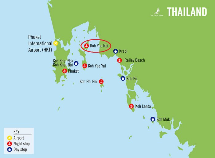 koh yao noi island map