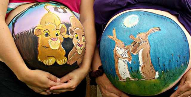 pregnant belly art