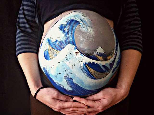 pregnant belly art