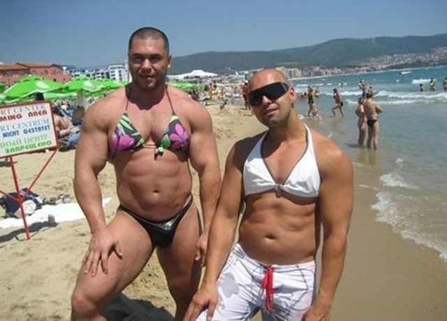 funny beach people