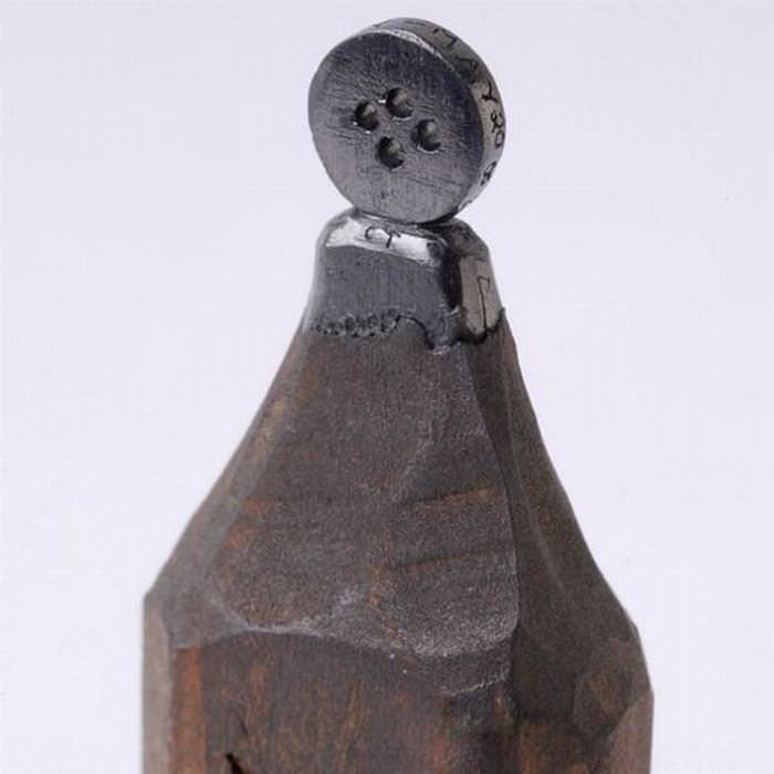 Miniature Carvings on Lead Pencil Tips