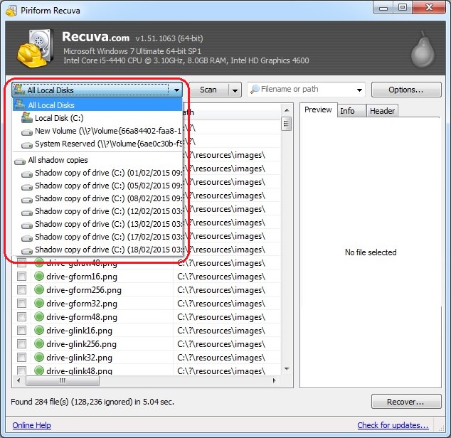 recuva piriform restore deleted files