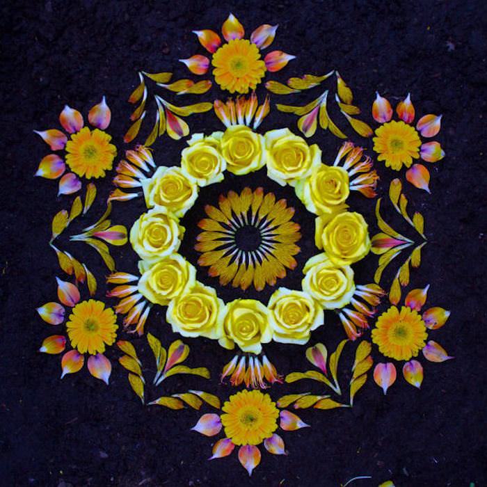 flower petal mandalas