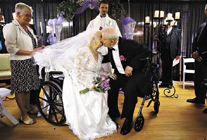 Elderly Wedding Couples