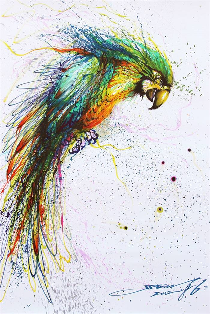 This Artist Turns Splattered Ink into Works of Art
