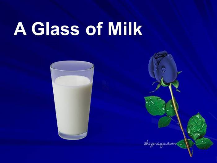 glass of milk inspiring story