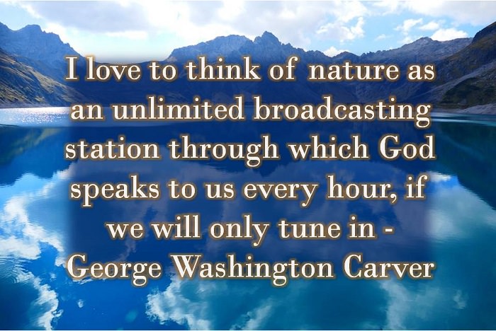 Nature and god quote: George Washington Carver