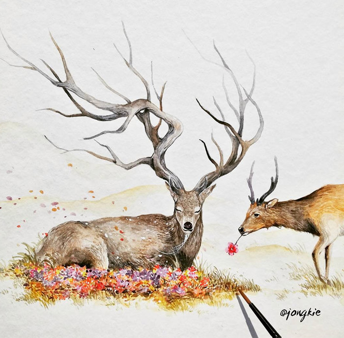 Animal Watercolor Art