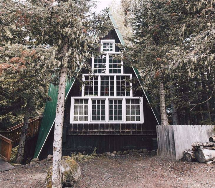 log cabins, winter homes, beautiful, photos