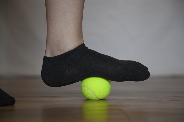 tennis ball, foot, exercise
