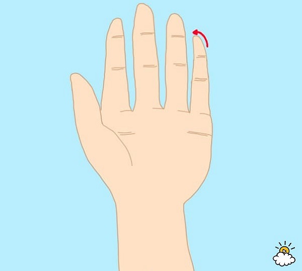 personality test - curved or crooked pinky finger
