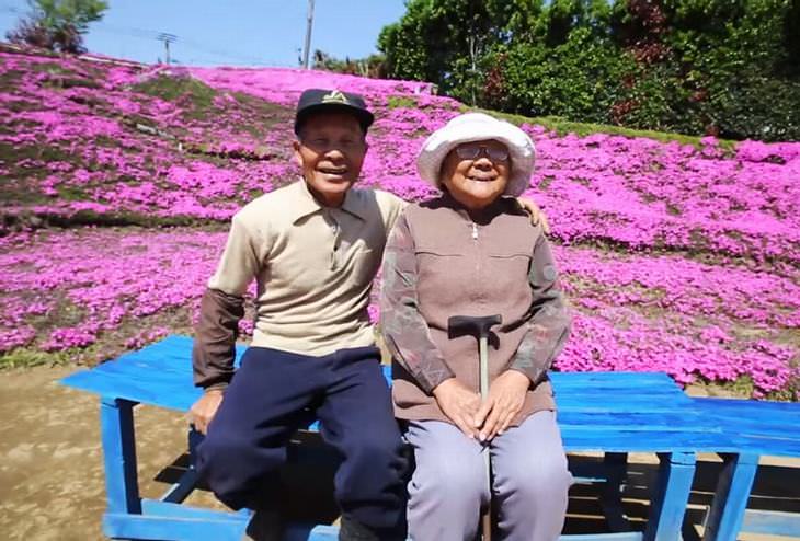 Flowers planted for a blind woman