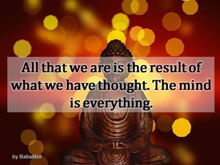 Buddha - All that we are is the result of what we have thought. The mind is everything.