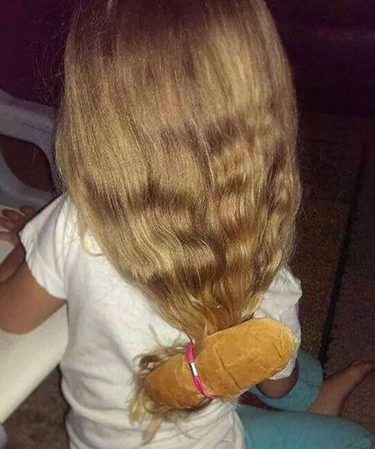 girl, hair, bun, hair bun, bad dad
