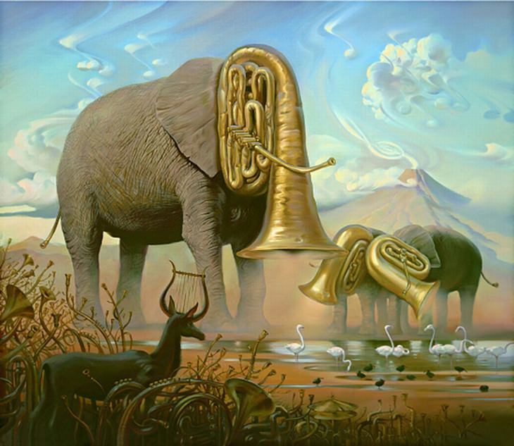 Vladimir Kush's Otherworldly Surreal Paintings