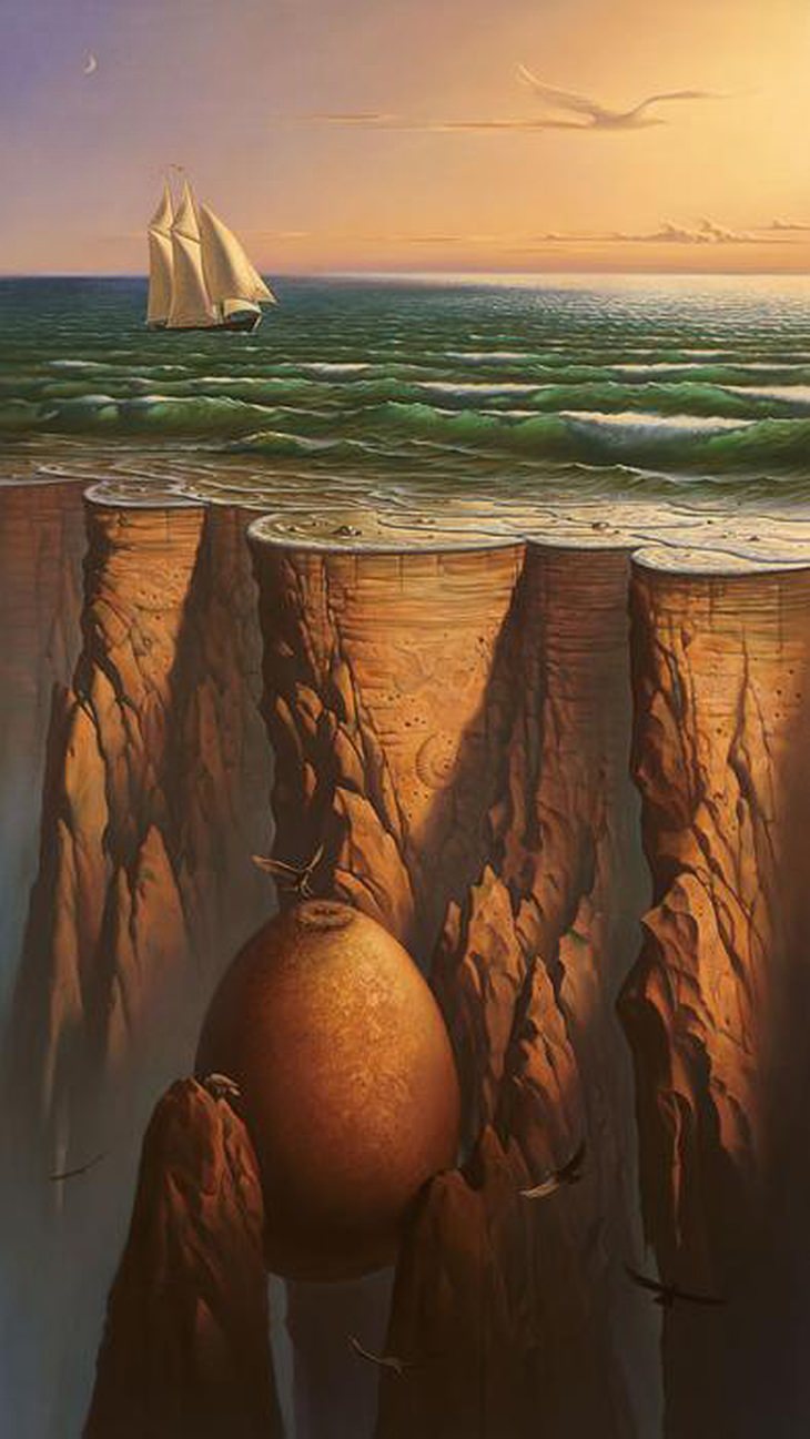 Vladimir Kush's Otherworldly Surreal Paintings