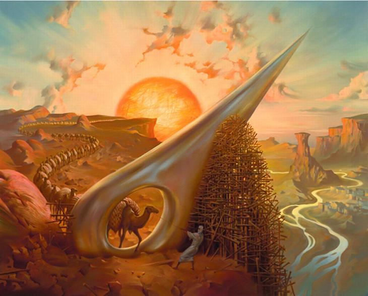 Vladimir Kush's Otherworldly Surreal Paintings