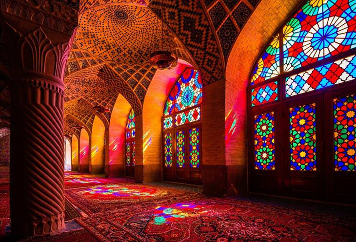 mosque, Iran, beautiful, colorful