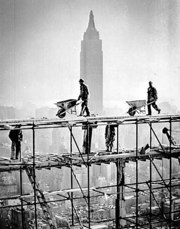 laborers, US, buildings, construction