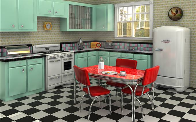 retro 1950s kitchen