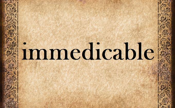 'immedicable' on old parchment