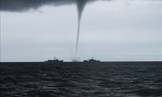 tornado between 2 ships