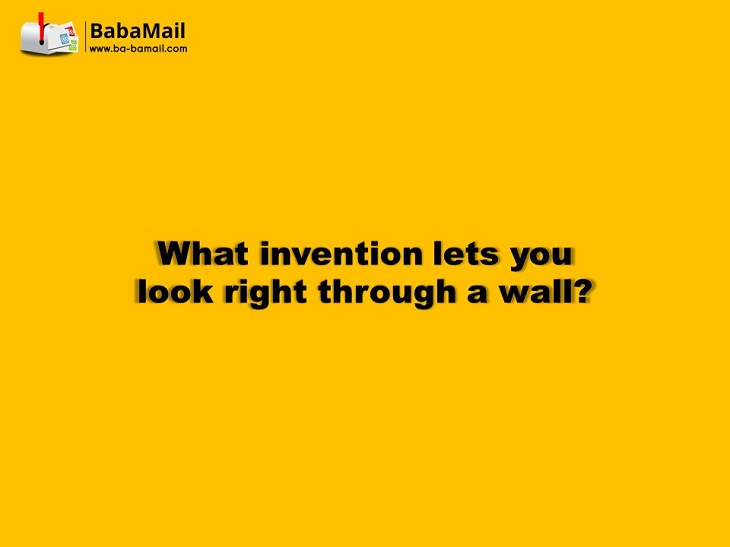 What invention lets you look through a wall?