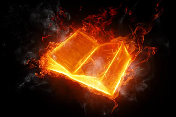 burning book