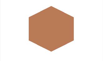 brown hexagon