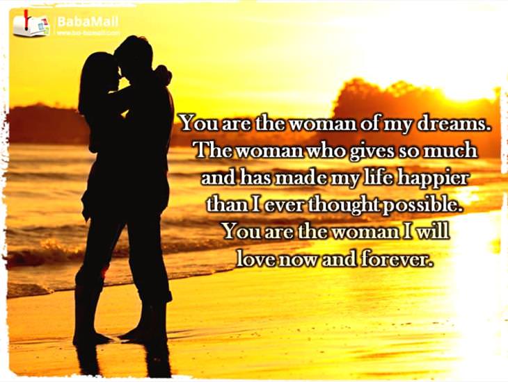 To the Woman of My Dreams!