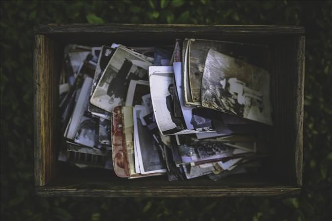 box of old photos