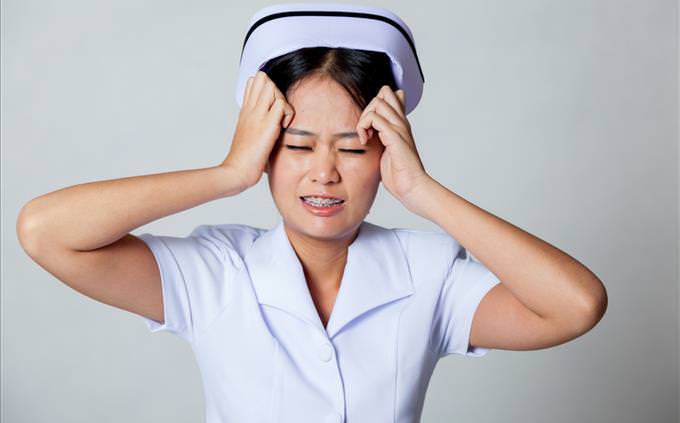 frustrated Asian nurse