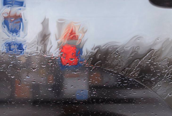 Paintings: What A Rainy Drive Home Looks Like