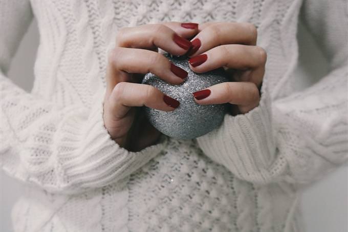 Woman holding ball