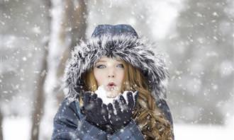 woman in snow