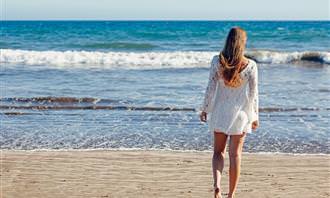 woman at beach