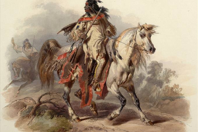 Native American on horse