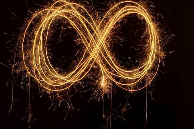 infinity symbol in flame