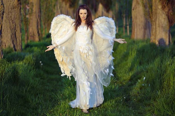 angel in woods