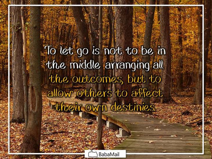 to let go is...