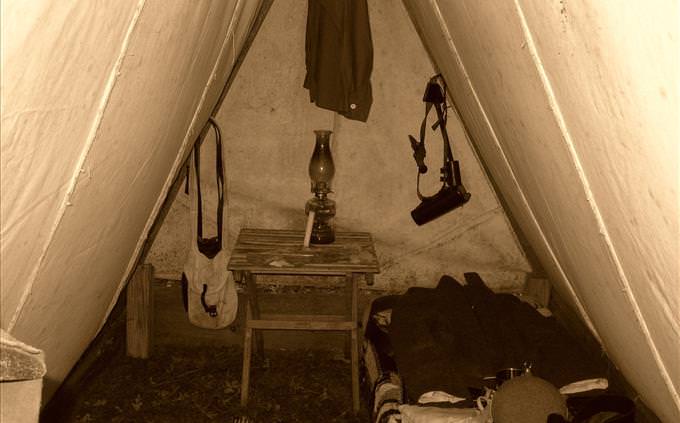 civil war tent interior