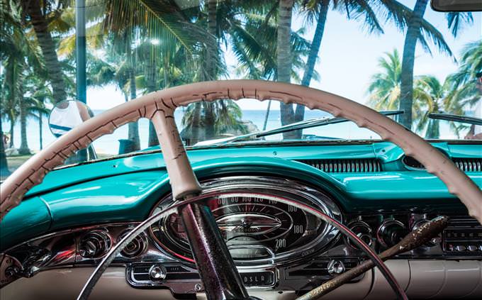 vintage car interior