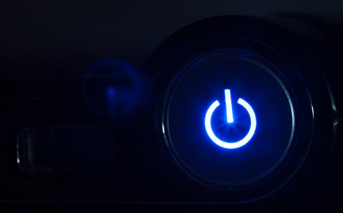 illuminated power button on PC