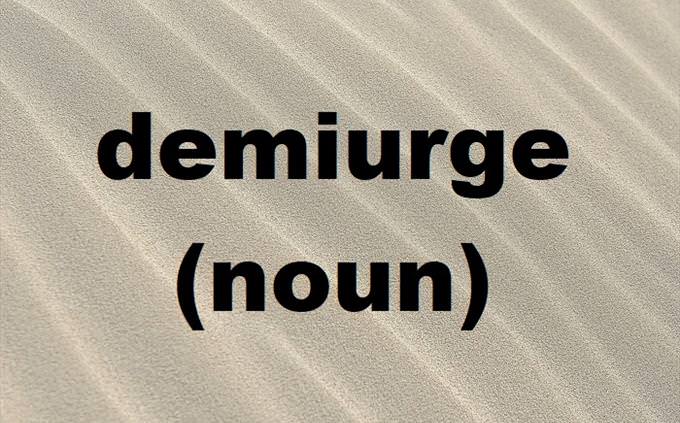 demiurge on sandy background