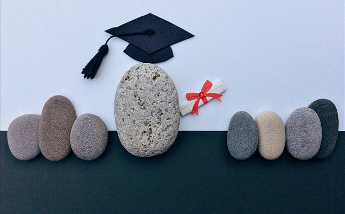 graduation stones concept