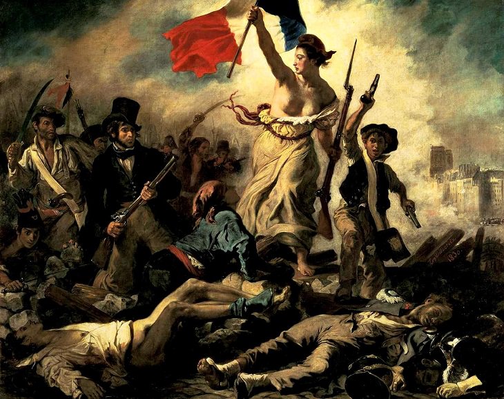 Famous French paintings: Liberty leading the people