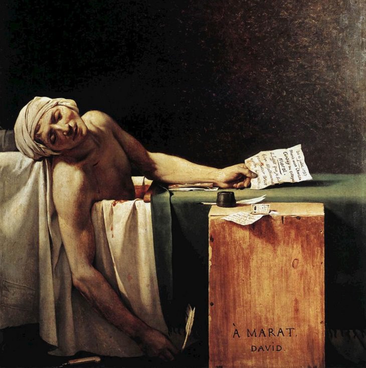 Famous French paintings: The Death of Marat