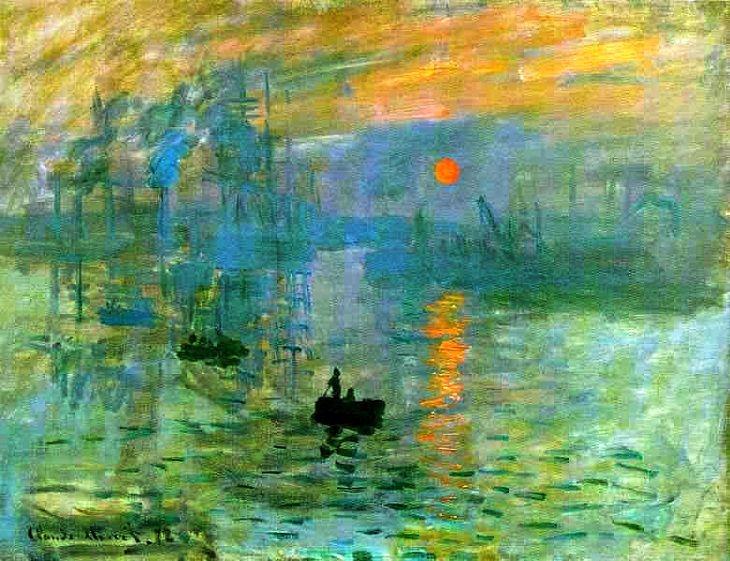 Famous French paintings: Impression, Sunrise